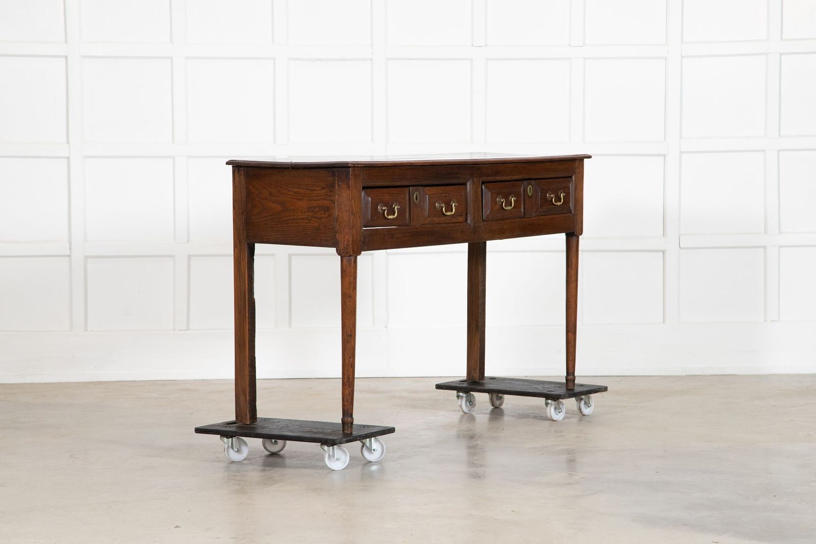 George III English Vernacular Oak Dresser Base photo for sale