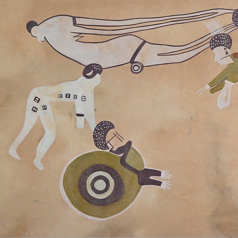 Tassili Rock Painting Signed G. Le Poitevin – 1960 photo furniture