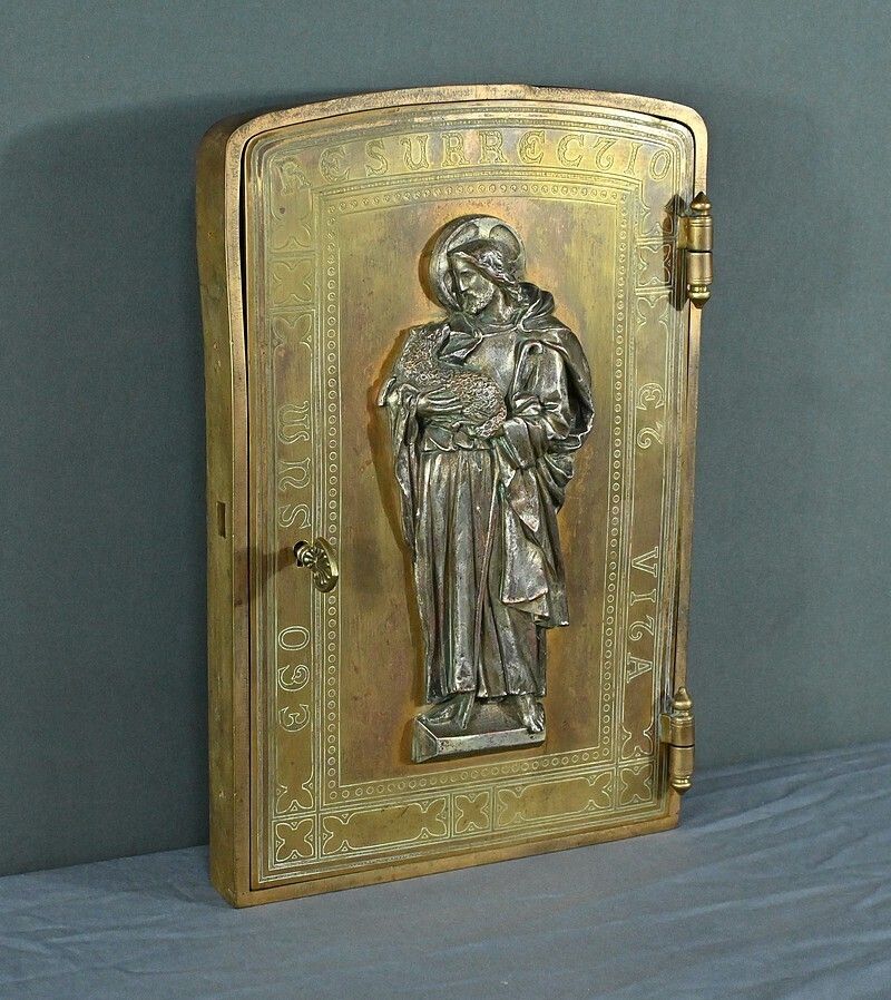 Bronze Tabernacle Door, Signed J. Vallet – Late 19th Century photo for sale