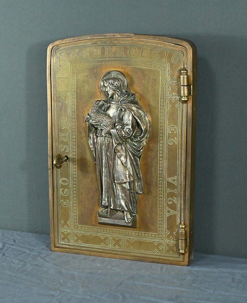 Bronze Tabernacle Door, Signed J. Vallet – Late 19th Century photo Home Fixtures
