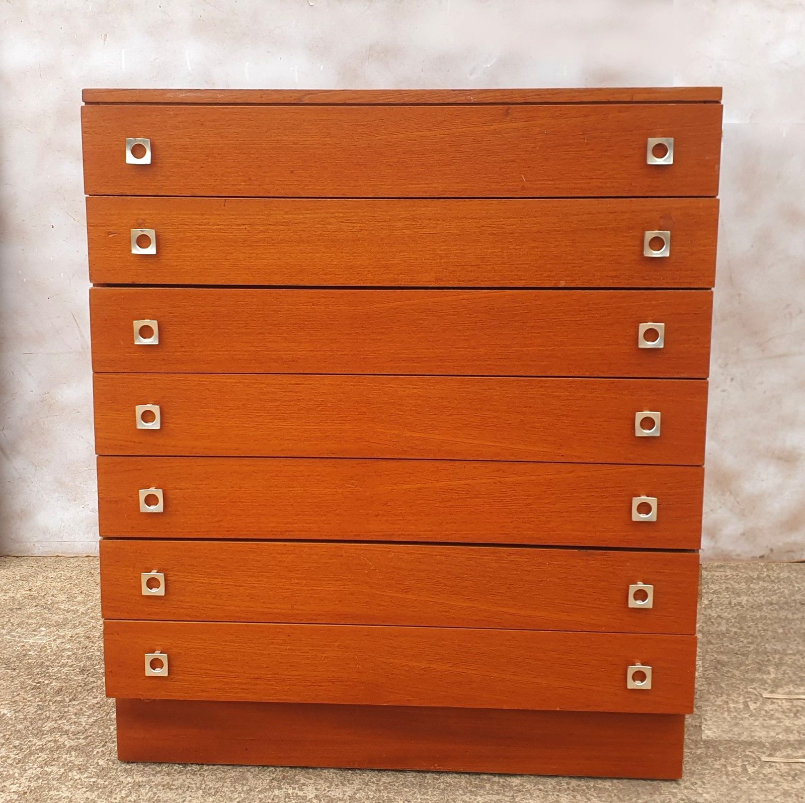 Mid Century Retro Teak Chest Of Drawers photo for sale