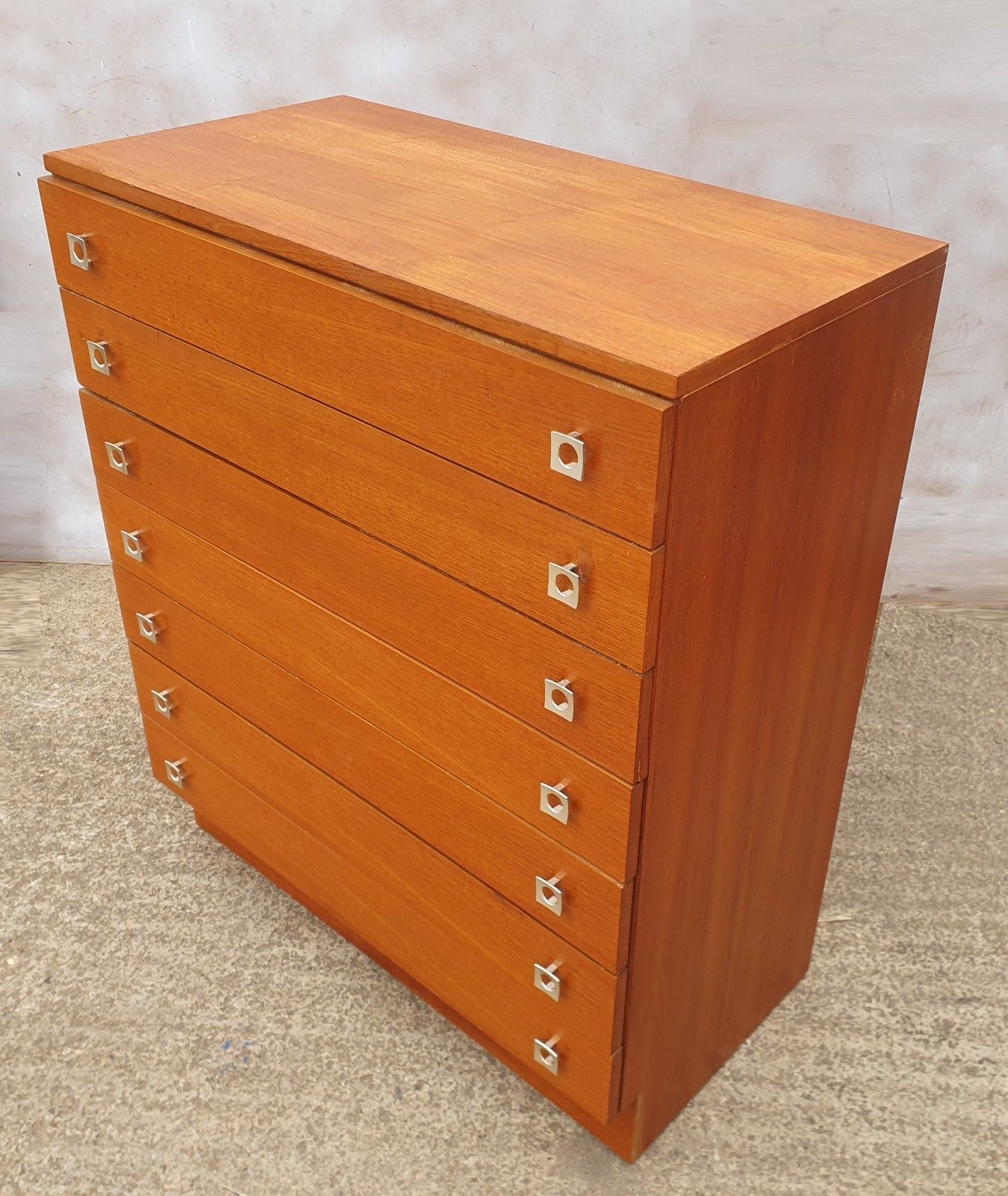 Mid Century Retro Teak Chest Of Drawers photo Furniture