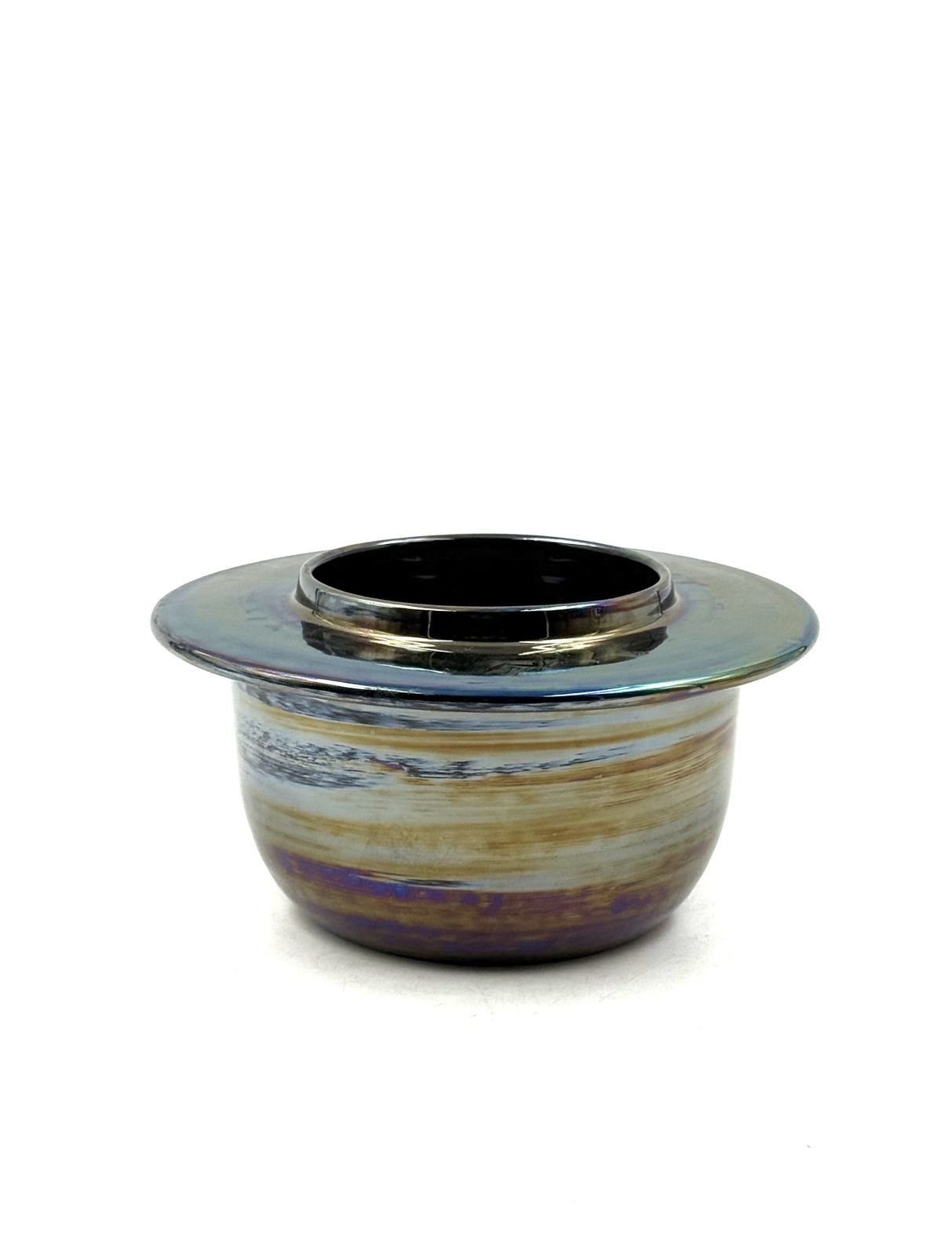 Home Decor Mid Century Modern Iridescent Ceramic, Paoli Italy 1970s photo