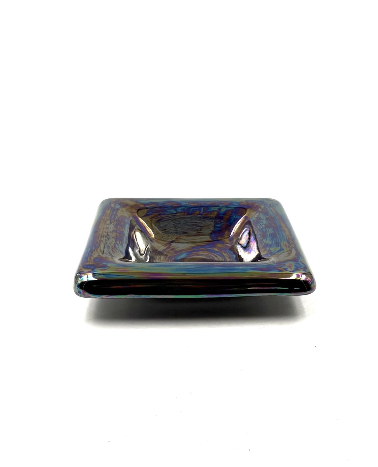 Mid Century Modern Iridescent Ceramic Ashtray / Vide Poche, Paoli Italy 1970s photo furniture
