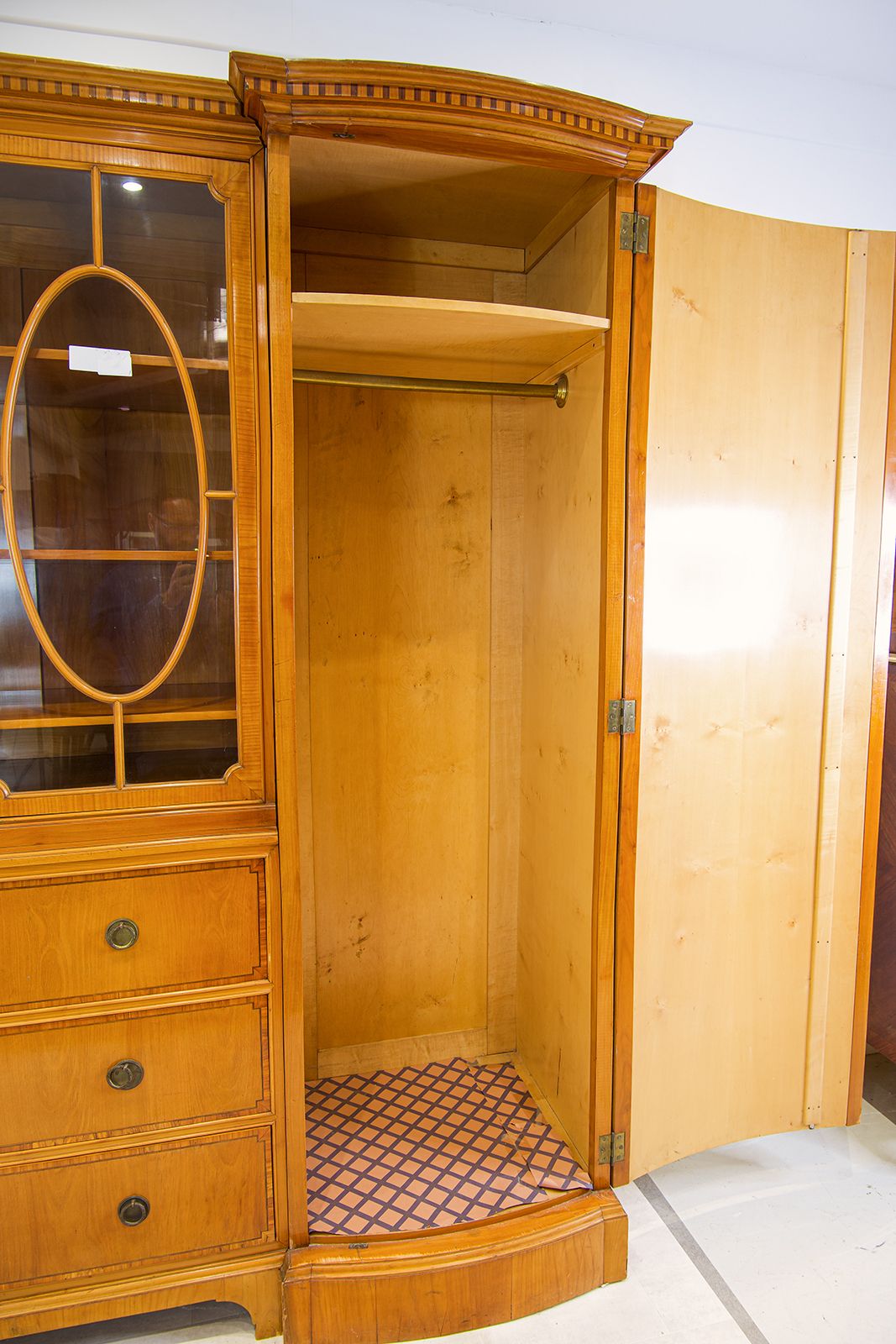Antique Satinwood Painted Wardrobe photo Furniture
