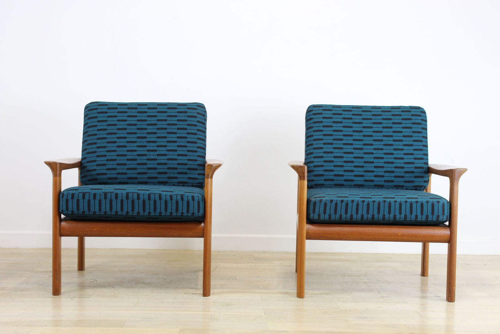 Pair Danish Teak 1960’s Armchairs By Sven Ellekaer For Komfort photo furniture