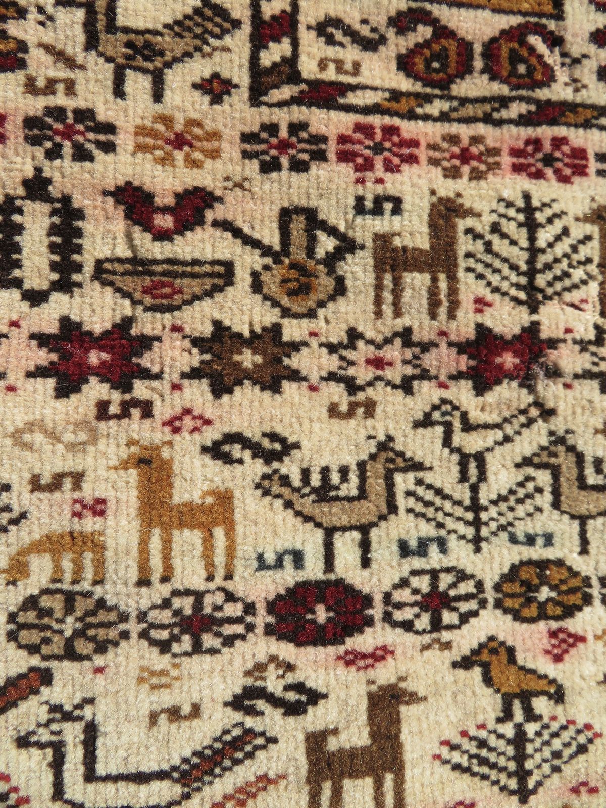 Unusual Old Afghan Baluch Prayer Rug. 107cm X 74cm. photo for sale