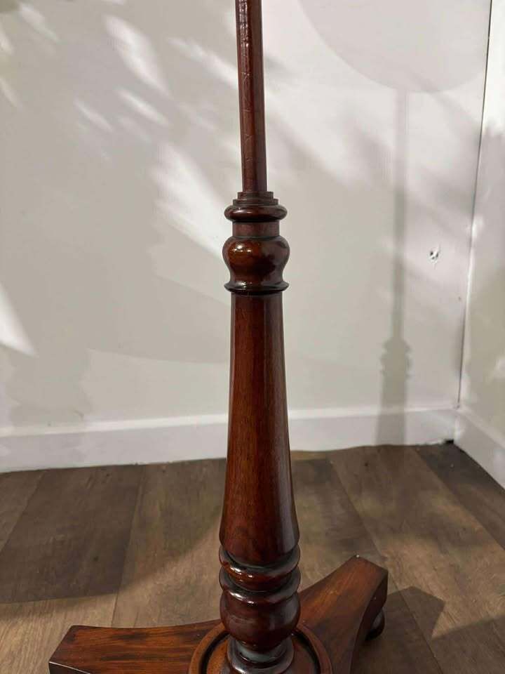 Regency Mahogany Adjustable Pole Screen photo vintage