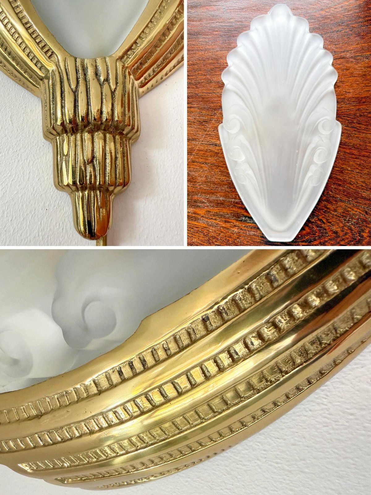 photo for sale Art Deco Style Wall Sconce Attributed To Marcel Hudry & Val Saint Lambert