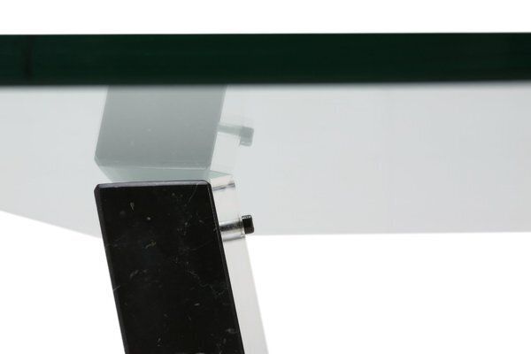 Mid Century Modern Italian Marble And Glass Coffee Table, 1970s photo vintage