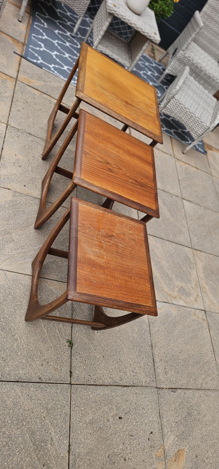 G Plan Astro Mid Century Nest Of Tables In Teak Retro 1970s Scandinavian Design photo vinterior