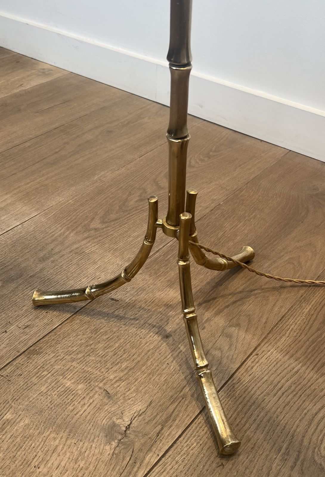 Lighting Bronze Floor Lamp In Faux Bamboo Style From Maison Baguès photo