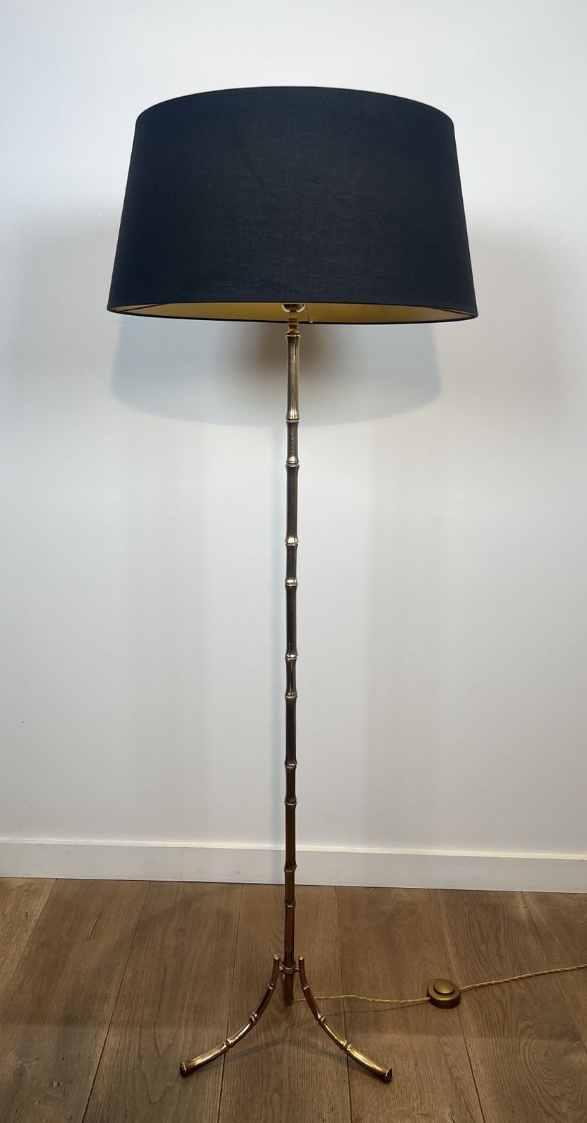 Pair Of Faux Bamboo Bronze Floor Lamps From Maison Baguès photo furniture