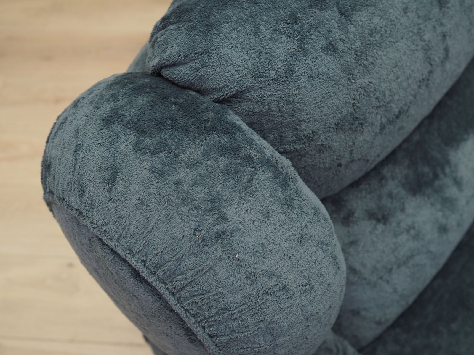 Furniture Navy Blue Velour Sofa, Italian Design, 1970s, Production: Italy photo
