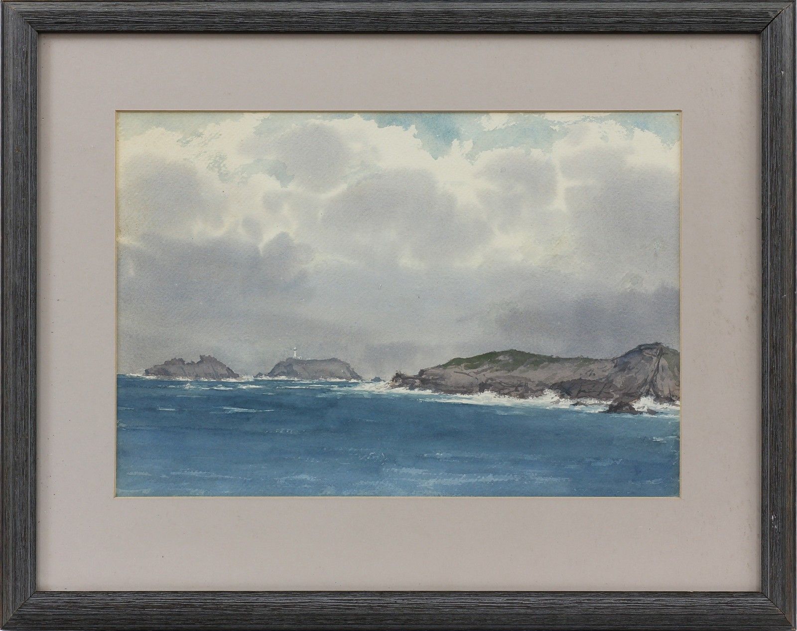 Watercolour Of Ynys Llanddwyn With Tŵr Mawr Lighthouse. Unsigned. photo Art