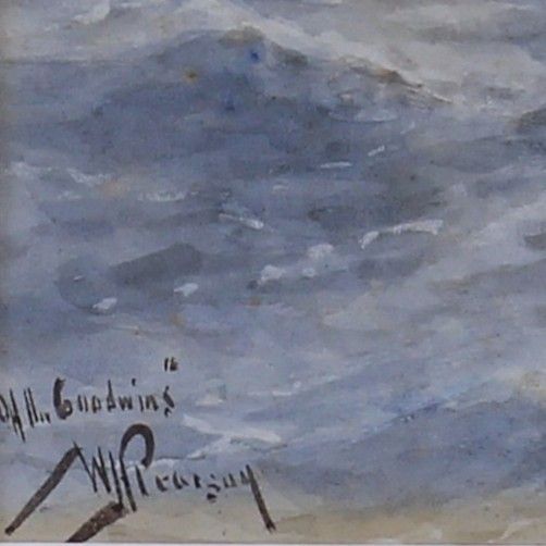Watercolour By William Henry Pearson. Titled "Off The Goodwins" photo for sale