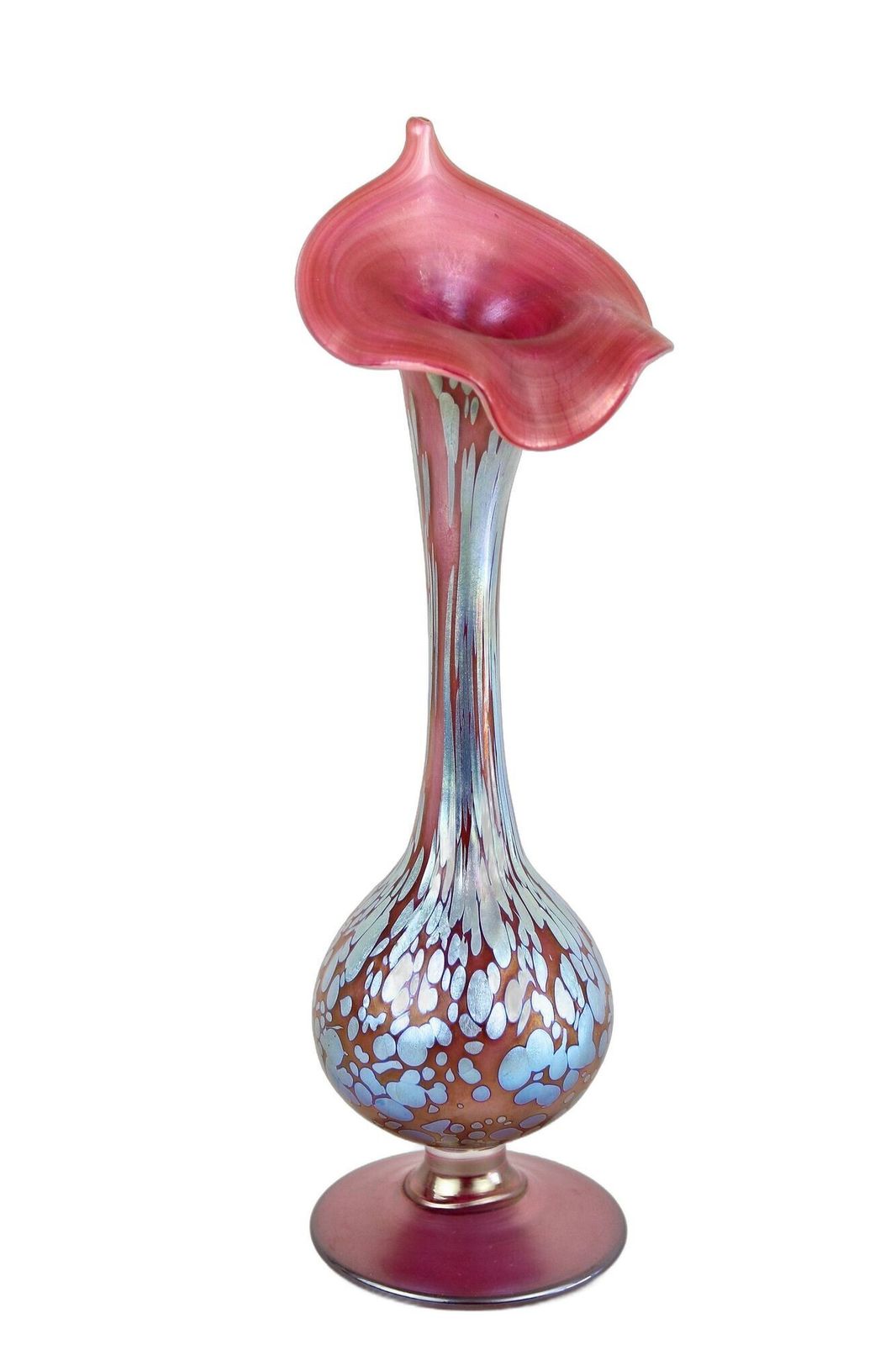 Art Nouveau Loetz Papillon Vase "Jack In The Pulpit"   Iridescent, Cz Ca. 1915