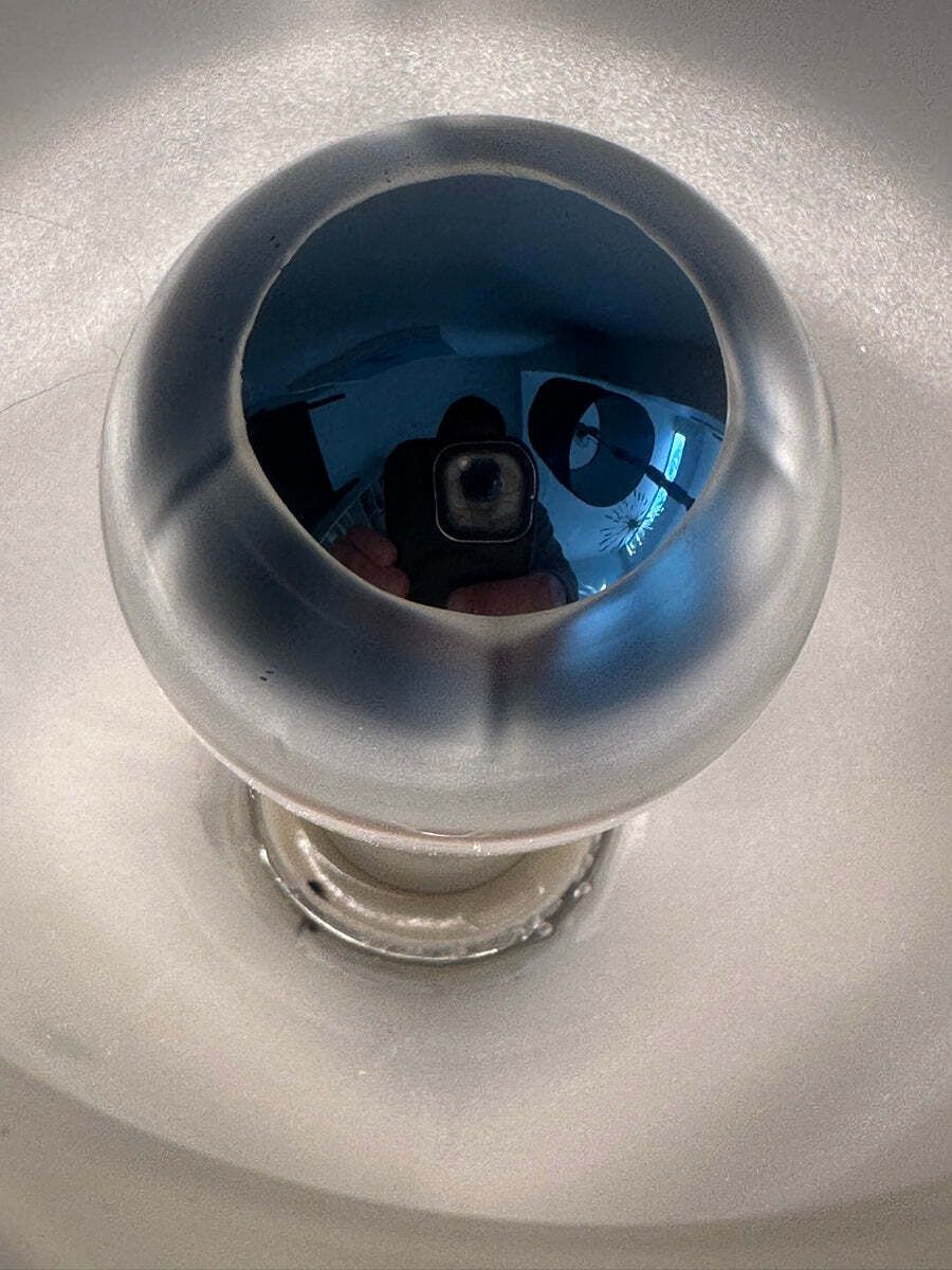 Lighting Pair Of 1970s German Peill & Putzler Frosted Cubed Glass Table Lamps photo