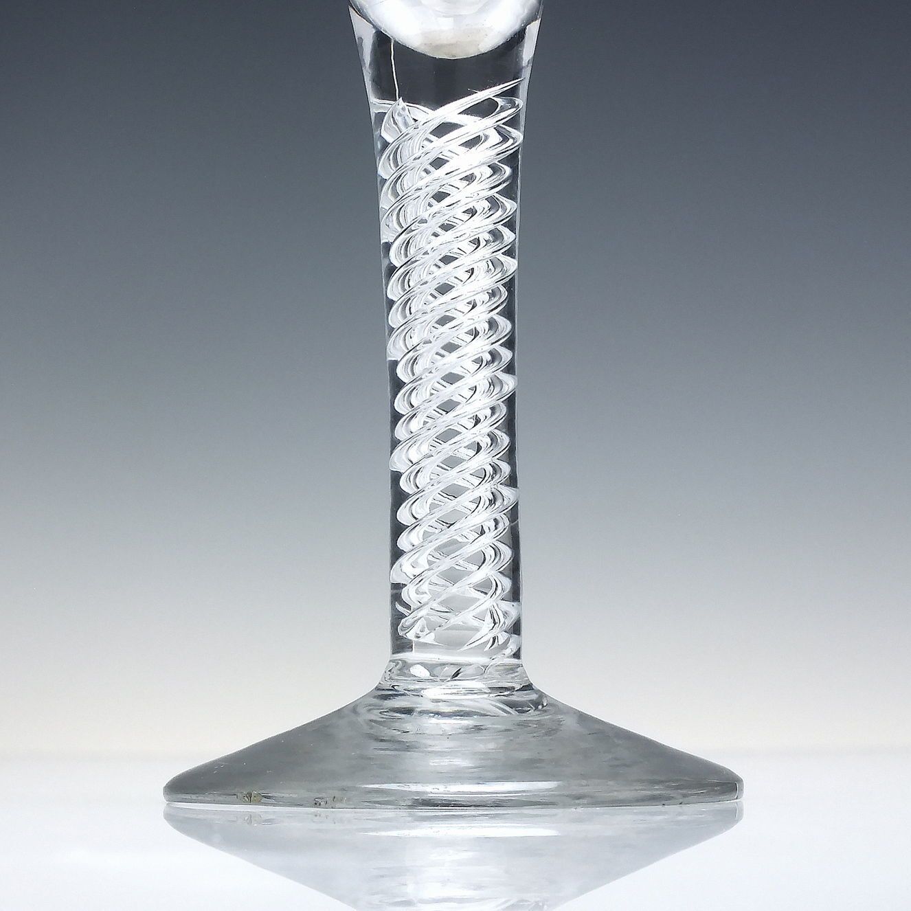 Classic Georgian Multi Spiral Air Twist Wine Glass C1750 photo Home Decor