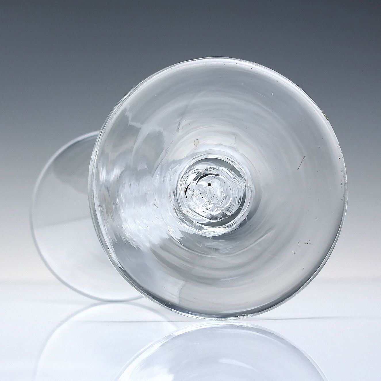 Classic Georgian Multi Spiral Air Twist Wine Glass C1750 photo 150.0