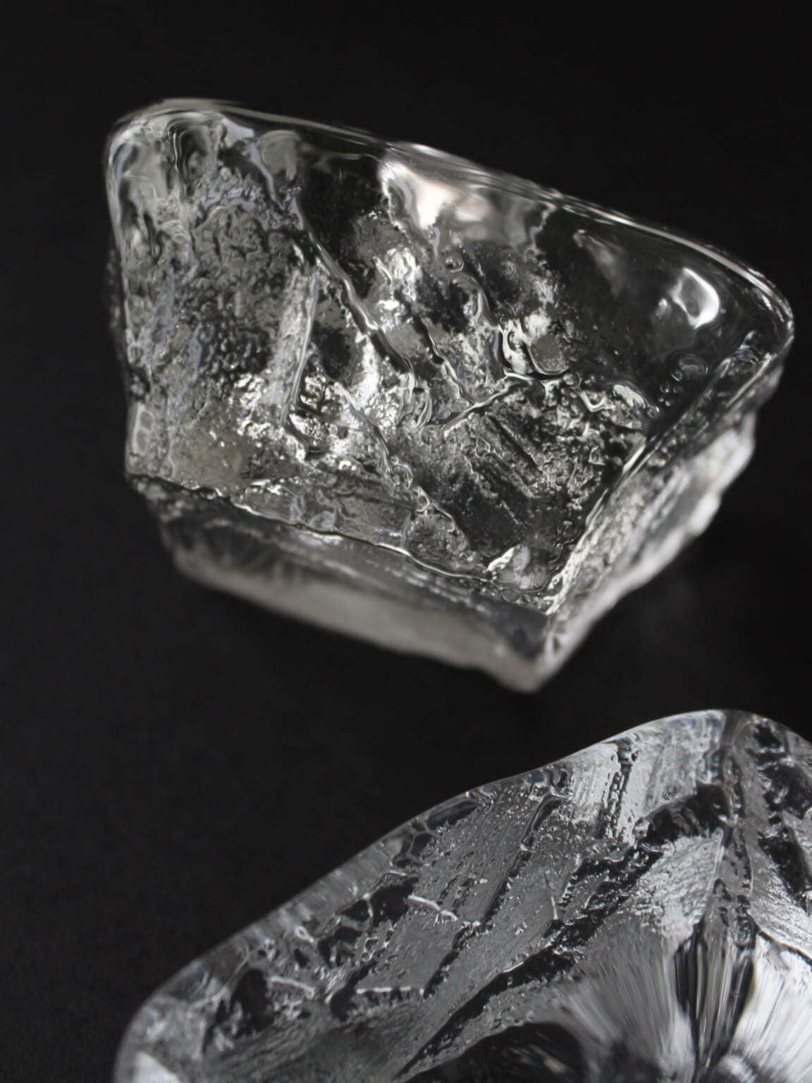 Göte Augustsson Massive Swedish "Ice Cube" Pair Of Candle Holders For Ruda Glasbruk photo furniture