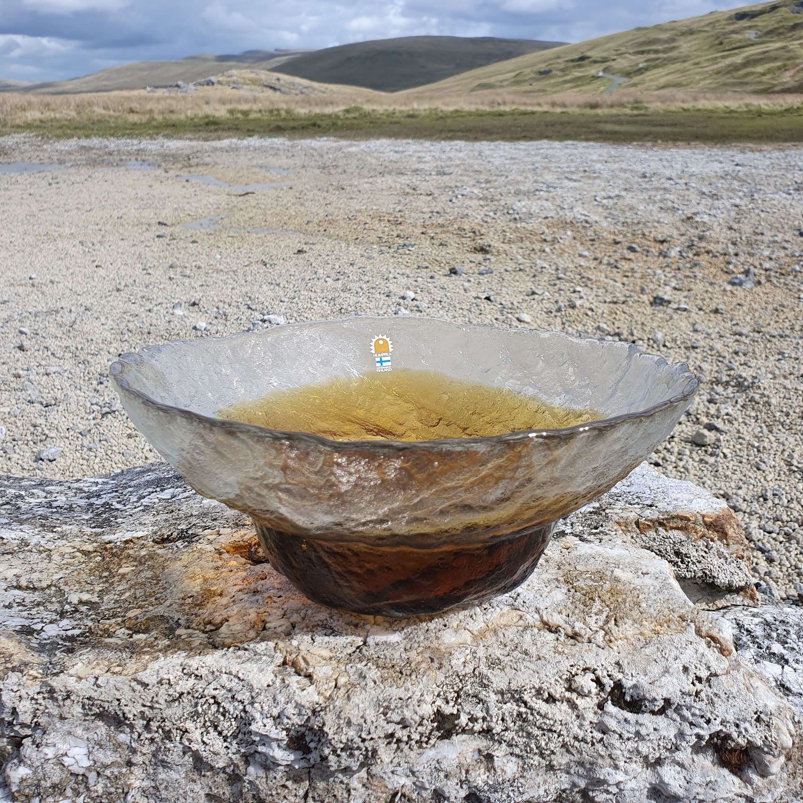 Pertti Santalahti For Humppila, Finland. A "Kivi Set" Glass Bowl. (1975   1985) photo Home Decor