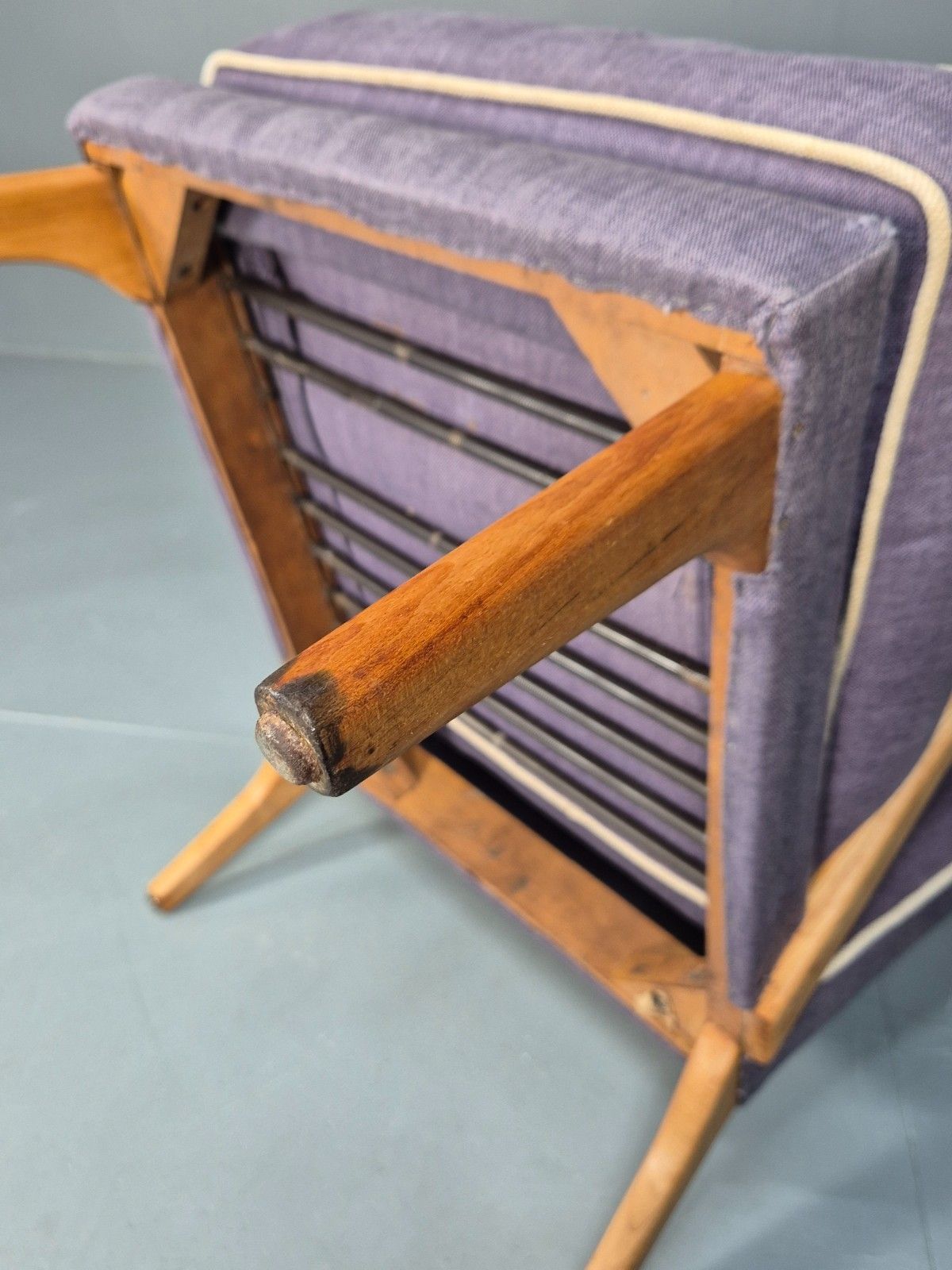 Vintage Parker Knoll Lounge Chair Wingback Retro Purple 1950s Mcm Eb10194 Mnor photo buy