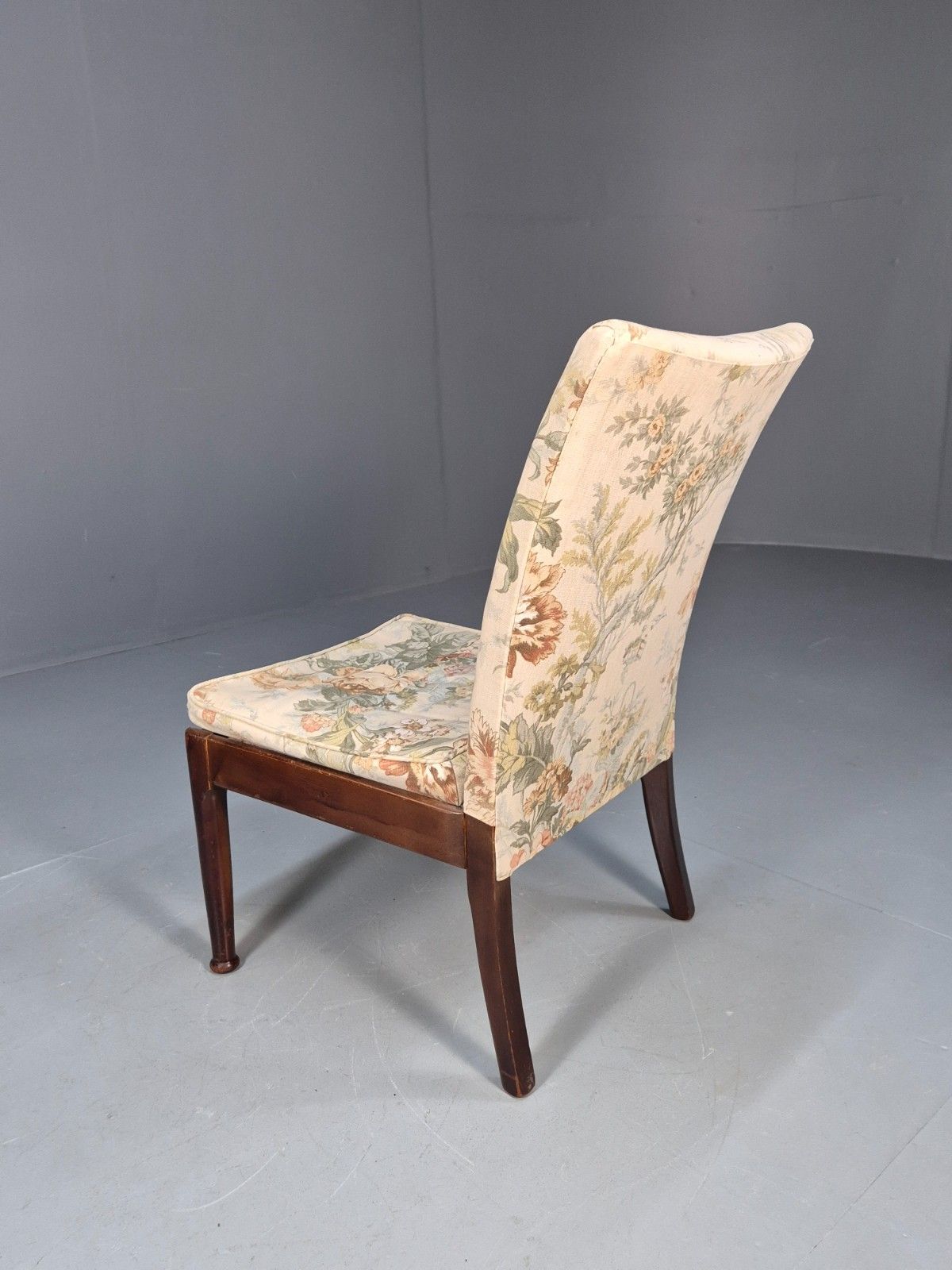 73.0 Vintage Parker Knoll  Pk747  Cocktail Chair Floral Upholstery 1960s Eb9963 Mnor photo