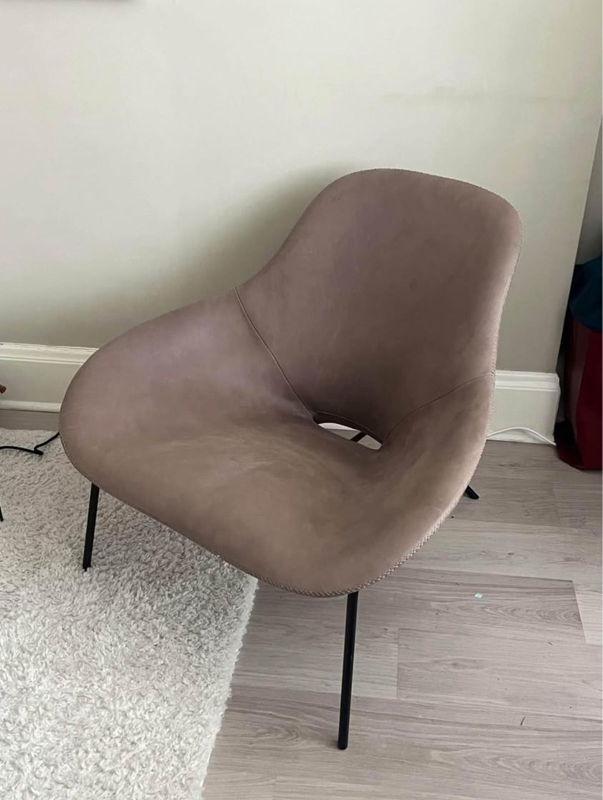 The Conran Shop Cross Leg Lounge Chair Taupe photo Furniture