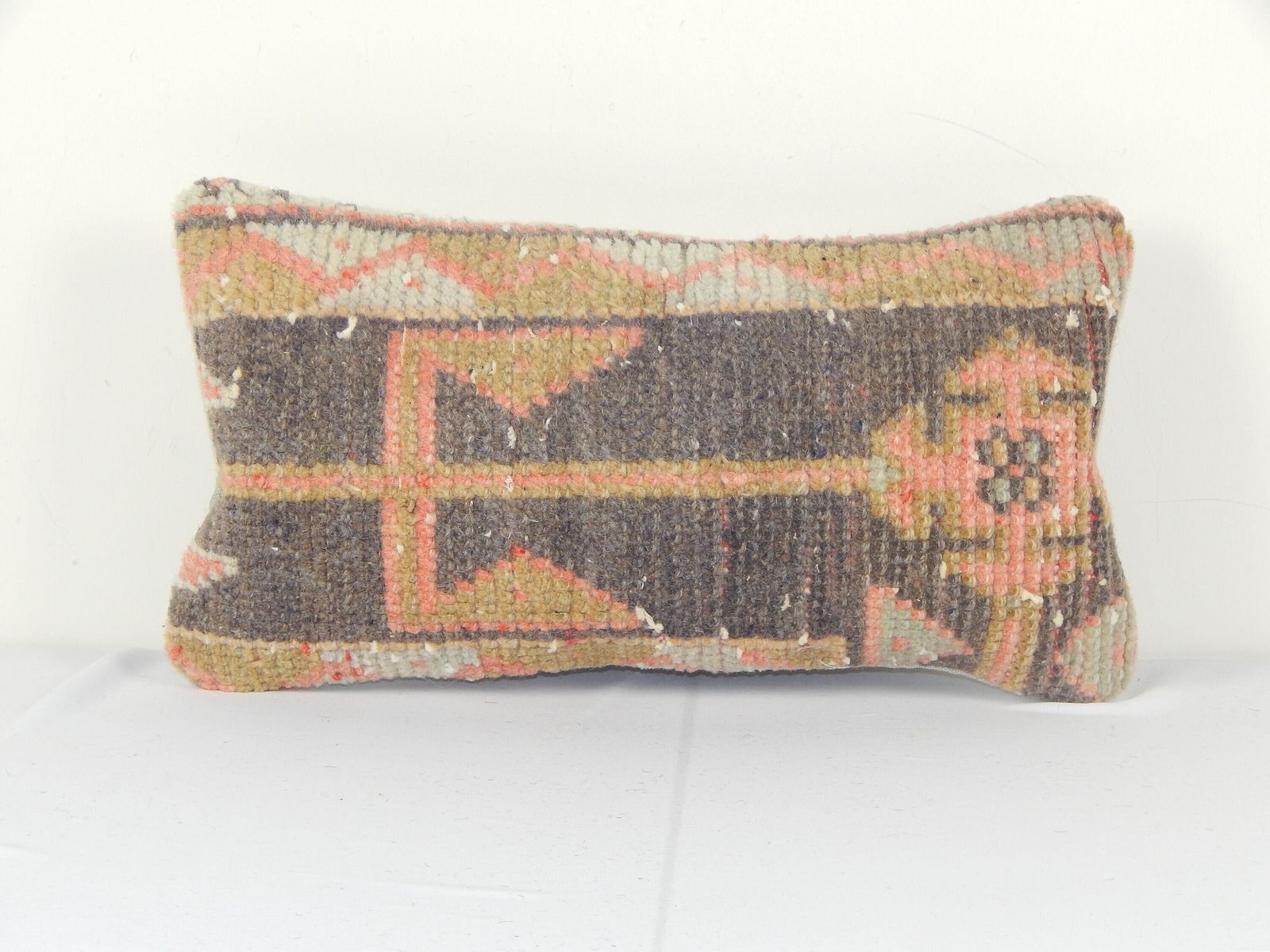 Turkish Oushak Rug Pillow Cover,  Vintage Cushion Cover, Faded Ethnic Pillow Cover