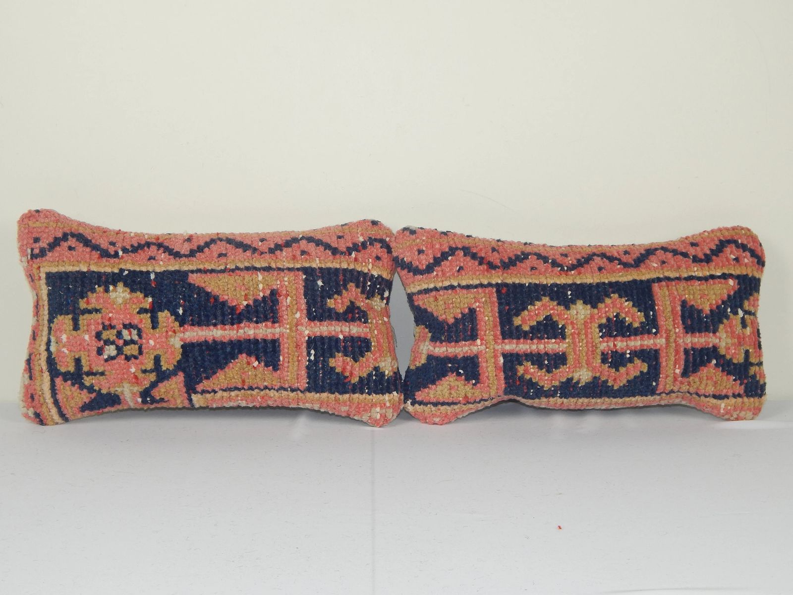 Turkish Small Pillow, Natural Pillow, Set Of Two Rug Pillow, Pair Turkish Pillow