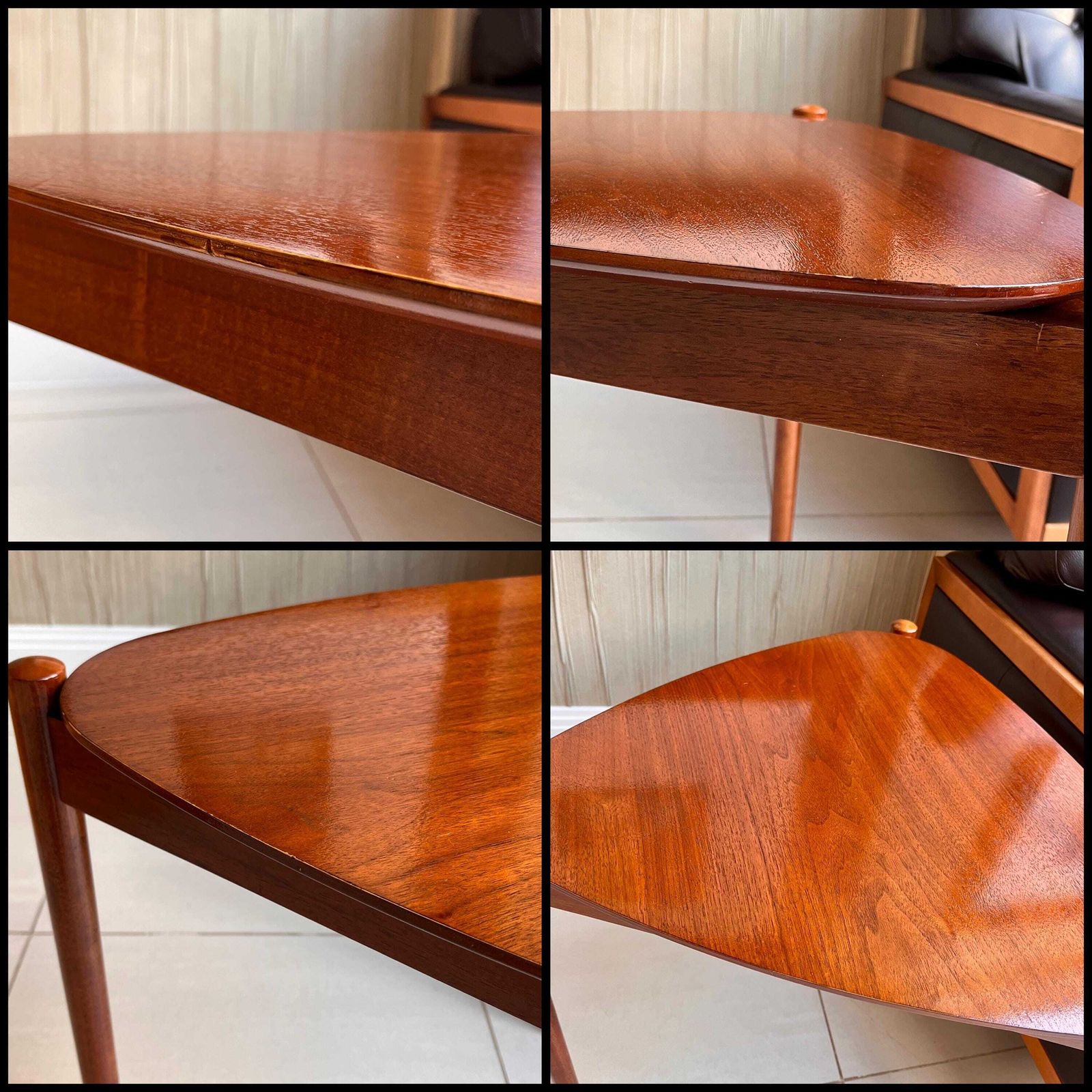 Scandi “Guitar Pick” Teak Triangular Side Table — In The Style Of Poul Jensen For Selig / Dux, C.1960s photo 495.0