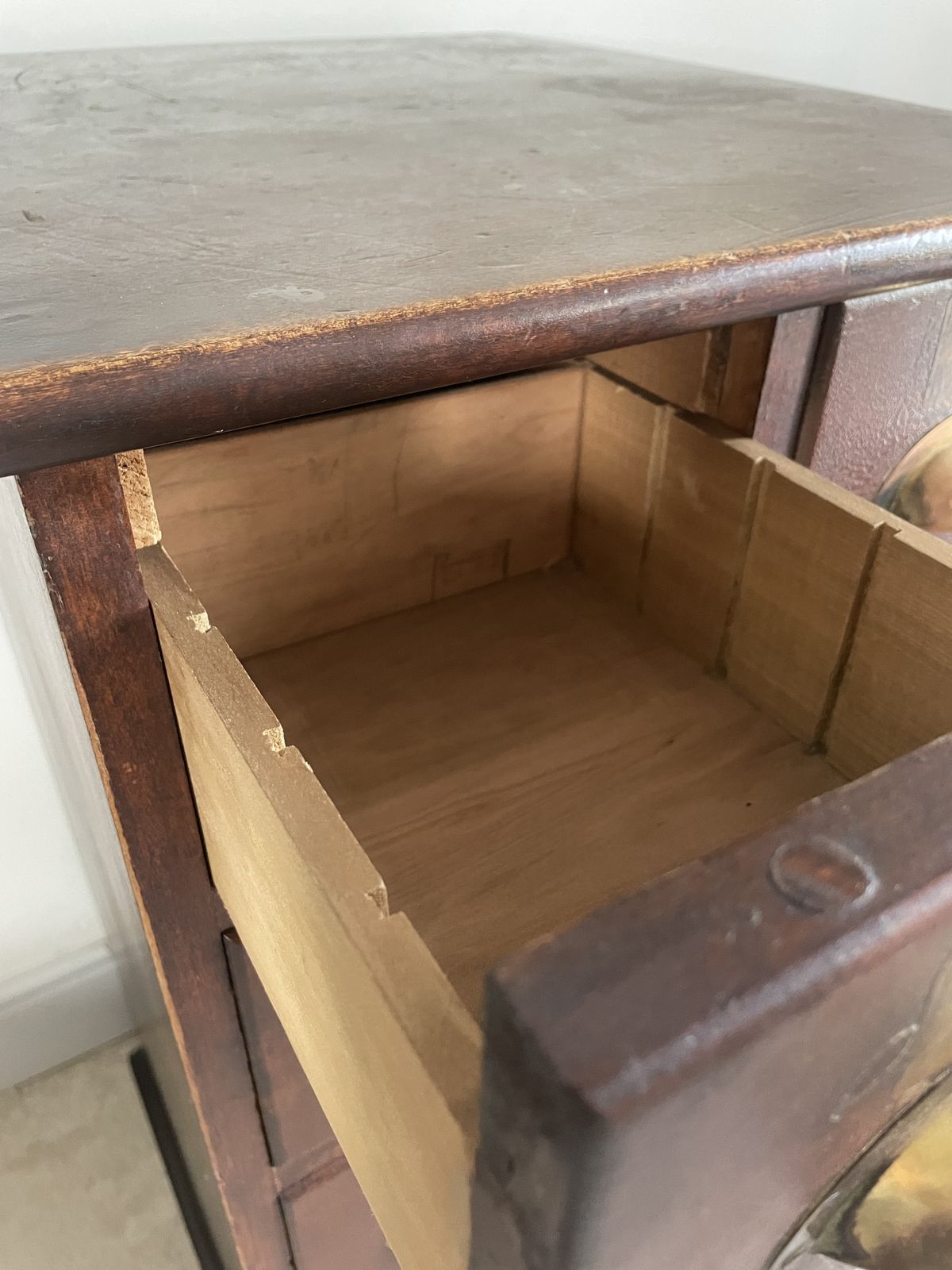 An Early 20th Century Stained Beech Filing Cabinet Drawers photo for sale