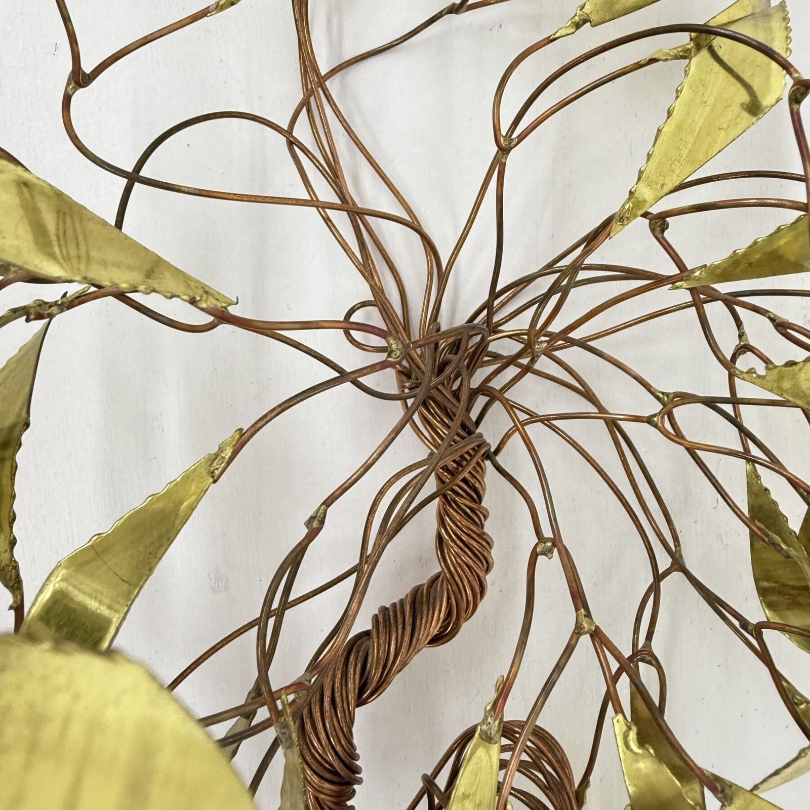 Daniel D'haeseleer Tree Brass Wandsculptuur, Jaren 1970 photo Verlichting