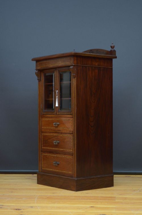 Edwardian Rosewood And Mahogany Cabinet photo furniture