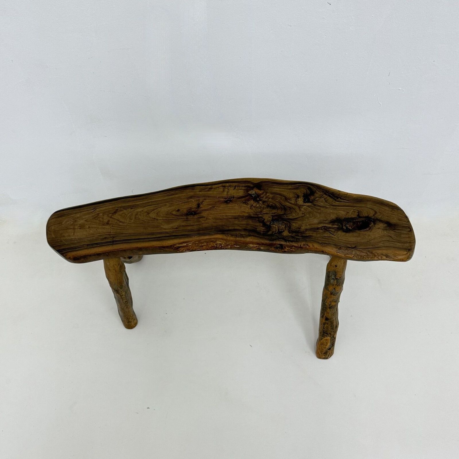 Furniture Brutalist Solid Wooden Side Table , 1970s photo