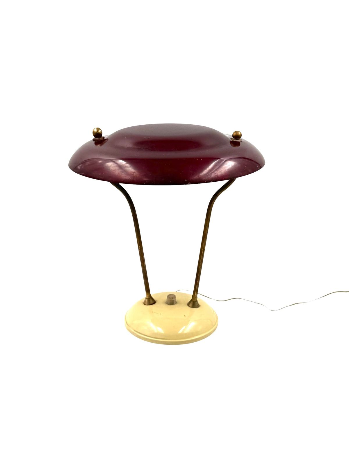 Mid Century Brass Desk Lamp, France Ca. 1950 photo vinterior