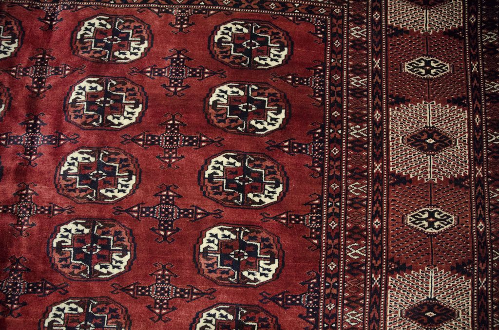 Vintage Turkmen Carpet 334x224cm photo for sale