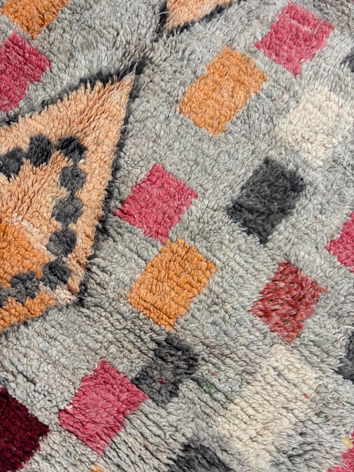 Handmade Moroccan Boujad Wool Rug 190x300 Cm – Colorful Abstract Design – 100% Wool – Unique Berber Carpet photo vinterior