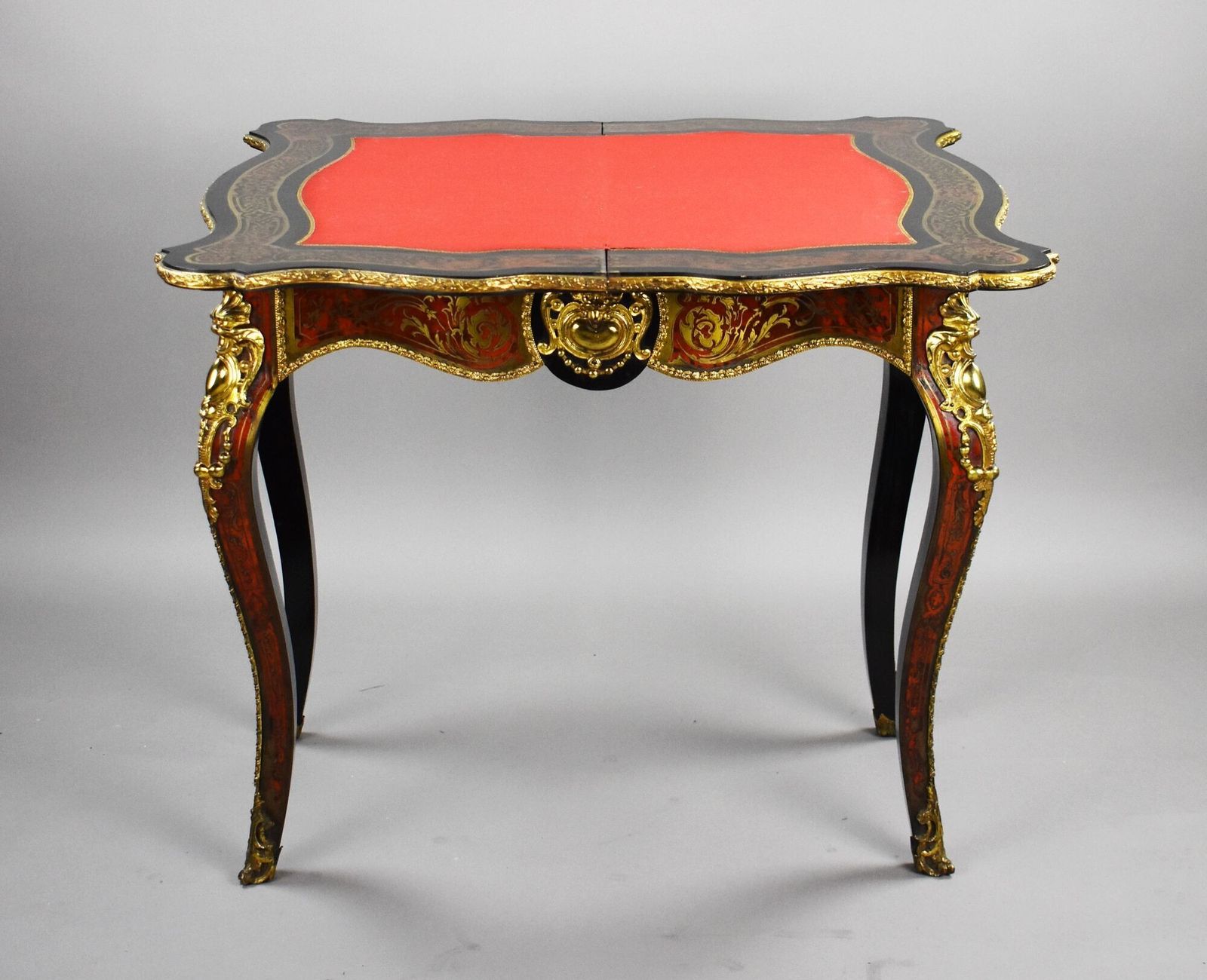 Louis XV Style Boulle Marquetry Card Table By Edwards & Roberts photo Furniture