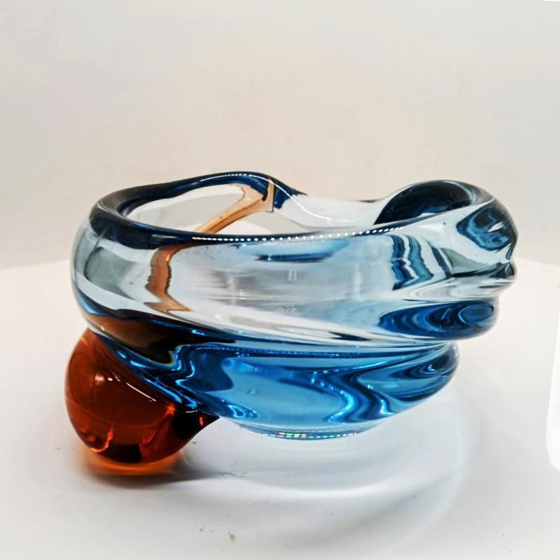 1960s Ashtray Or Catch All In Blown And Handcrafted Murano Glass. Made In Italy. photo for sale