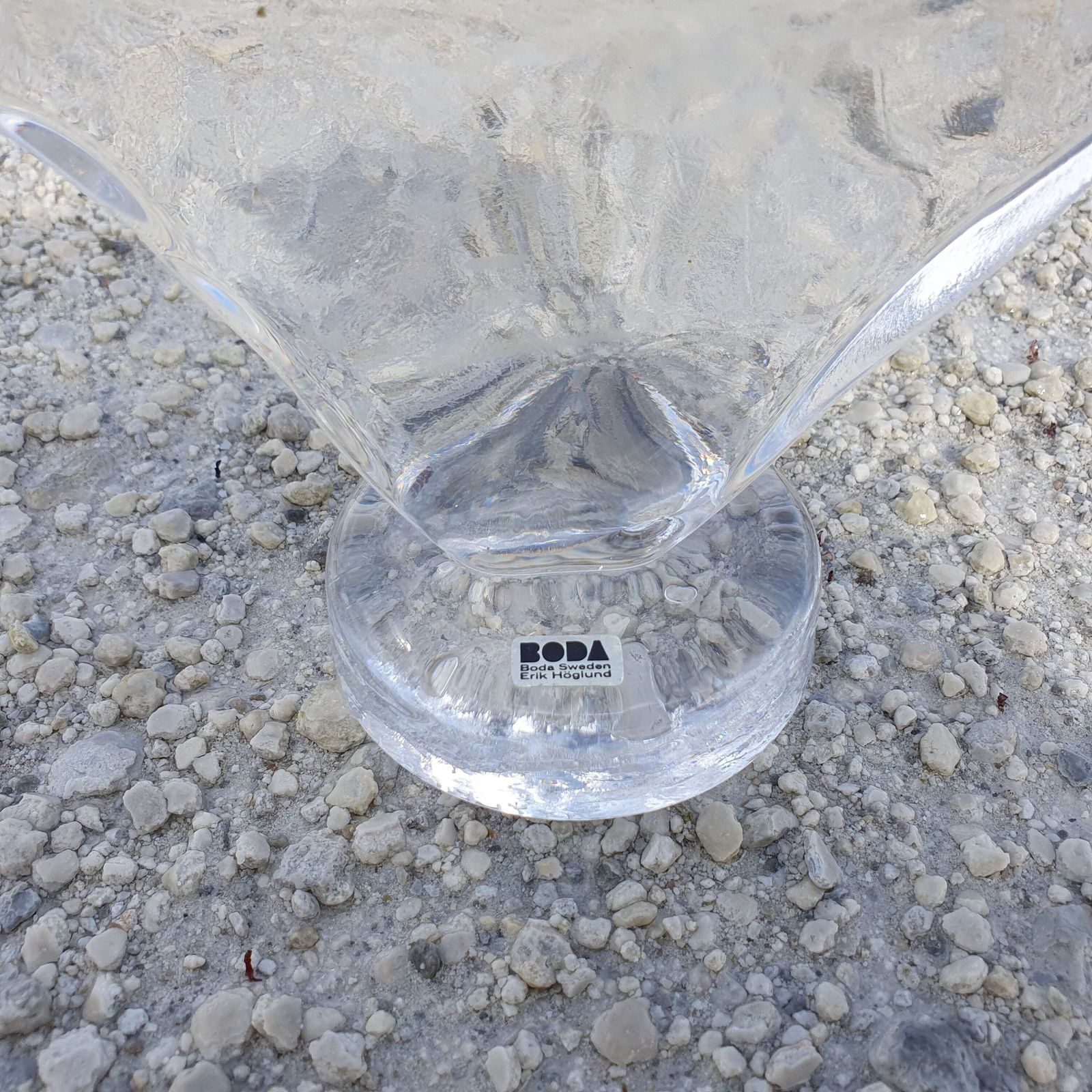 Erik Hoglund For Boda, Sweden. A Clear Glass Dinosaur Figurine. 1960s photo 75.0