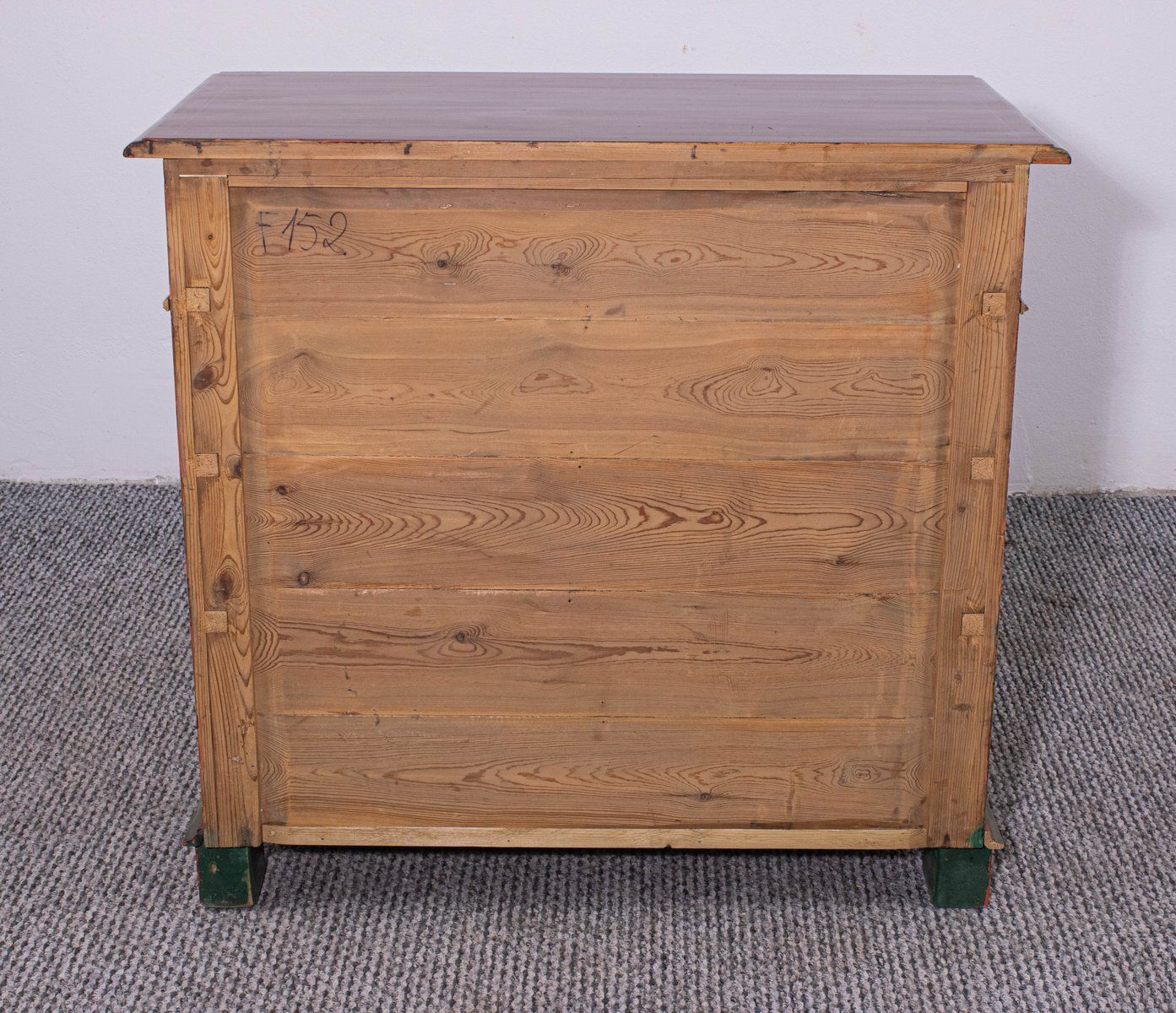 Small Antique Painted Pine Chest Of 4 Drawers, Late 19th Century photo 631.0