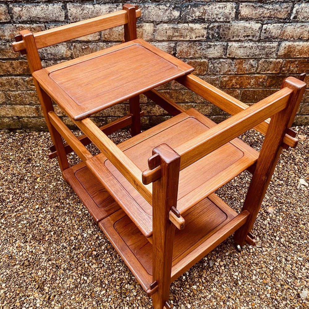 Scandinavian Teak Serving Trolley With Removable Trays, C.1965–75 photo Furniture