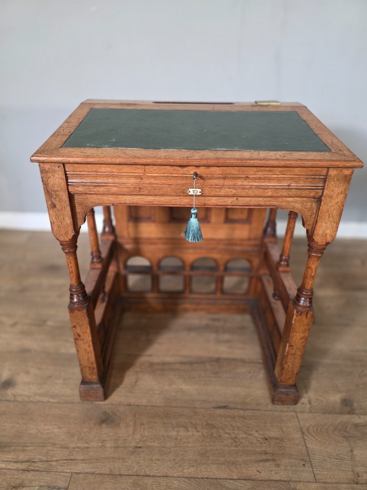 Antique 1890s Clarks Desk Made By Simpsons Of Kendall For The Town Hall