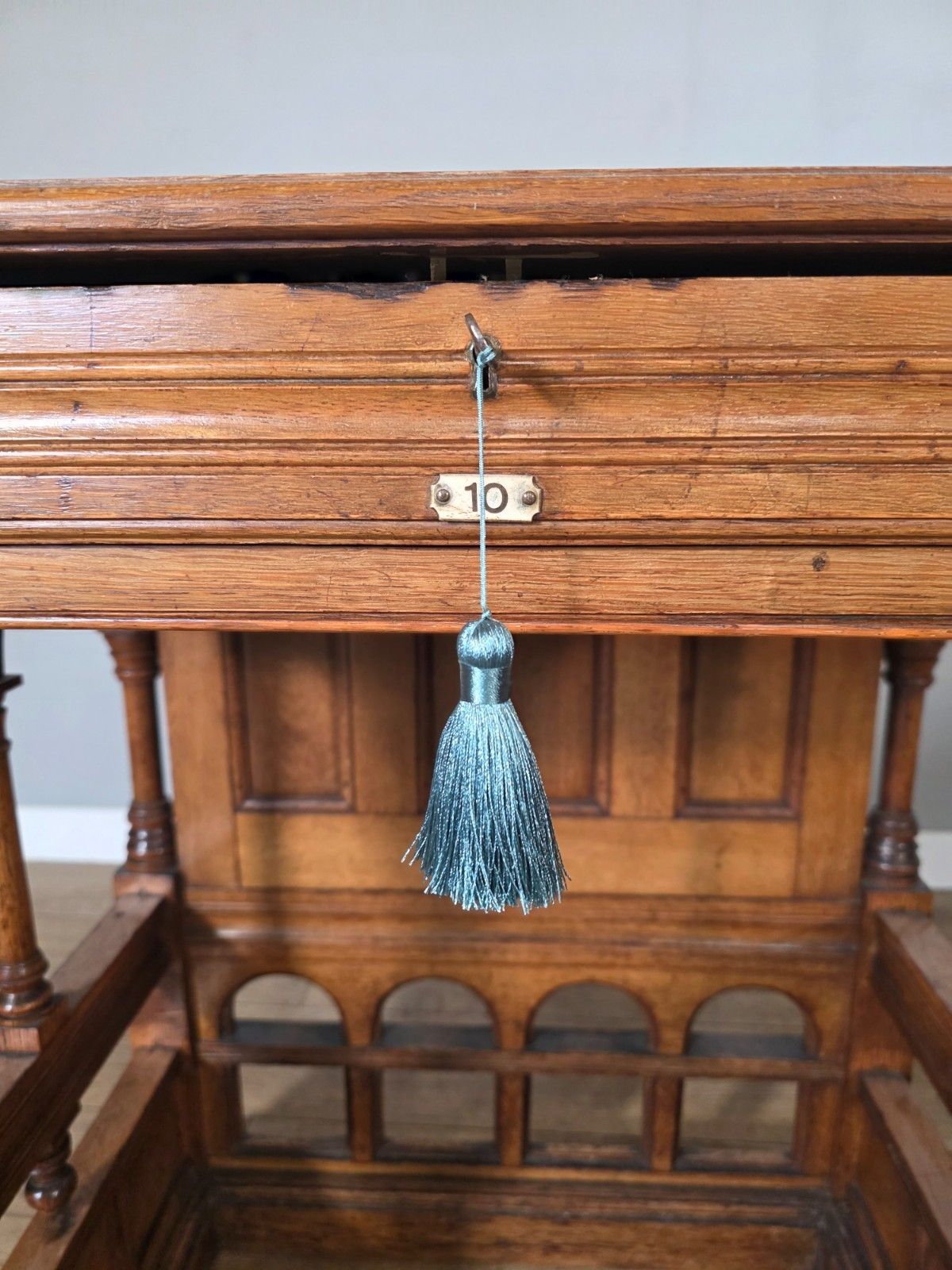 photo furniture Antique 1890s Clarks Desk Made By Simpsons Of Kendall For The Town Hall