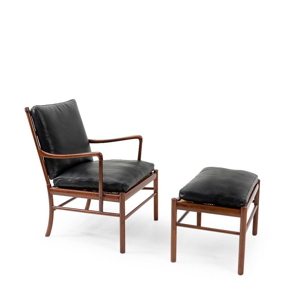 Set Of Mid Century Colonial Lounge Set By Ole Wanscher For Poul Jeppesens Møbelfabrik