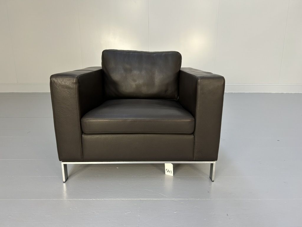 Pair Of Walter Knoll “Foster 503.10” Armchairs – In Dark Brown Leather photo 3900.0