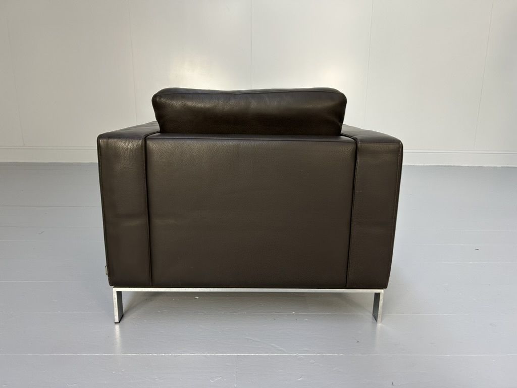 Pair Of Walter Knoll “Foster 503.10” Armchairs – In Dark Brown Leather photo vinterior
