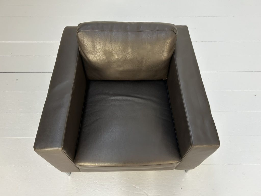 photo vinterior Pair Of Walter Knoll “Foster 503.10” Armchairs – In Dark Brown Leather